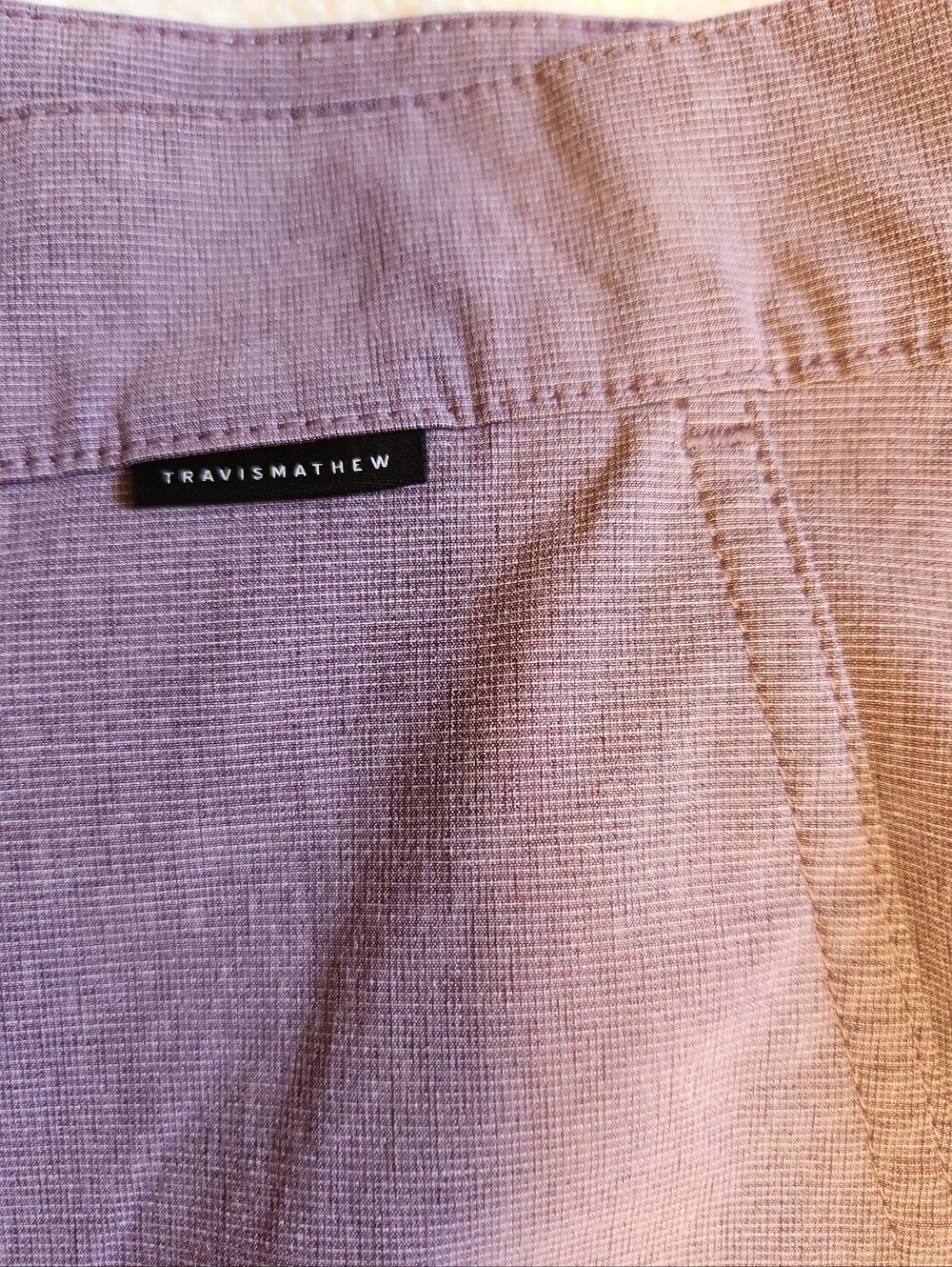 Travis Mathew Purple Lavender Flat Front Performance Golf Shorts Men's Size 36 - Picture 2 of 6